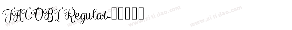 JACOBI Regular字体转换